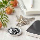 Cirkel van Nichiren sect dragon Sleutelhanger (Zijkant)