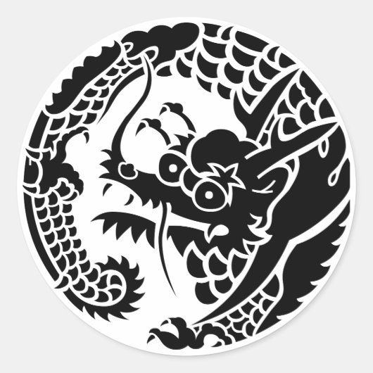 Cirkel van Nichiren sekte draak Ronde Sticker (Voorkant)