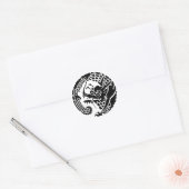 Cirkel van Nichiren sekte draak Ronde Sticker (Envelop)