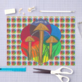 Cirkel van paddenstoelen - Acrylverf Tissuepapier (Craft)