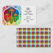 Cirkel van paddenstoelen - Acrylverf Visitekaartje (Voorkant / Achterkant)