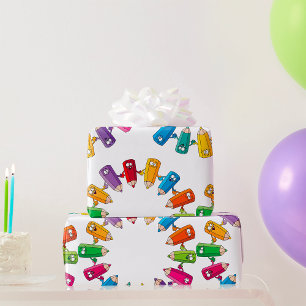 Cirkel van pennen cadeaupapier