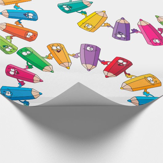 Cirkel van pennen cadeaupapier