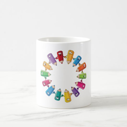 Cirkel van pennen koffiemok (Center)