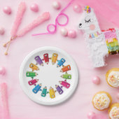 Cirkel van pennen papieren bordje (Feest)