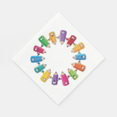 Cirkel van pennen servet (Hoek)