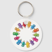 Cirkel van pennen sleutelhanger (Voorkant)