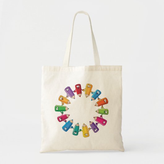 Cirkel van pennen tote bag (Voorkant)