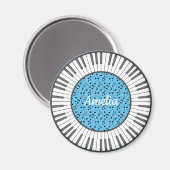 Cirkel van Piano Keys Design Magnet (Voorkant / Achterkant)