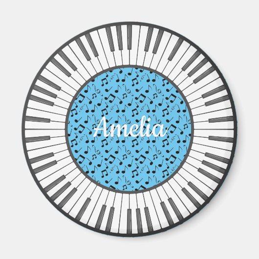 Cirkel van Piano Keys Design Magnet (Voorkant)