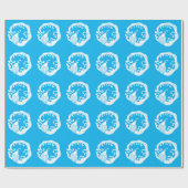 Cirkel van regenachtige draak cadeaupapier (Vlak)