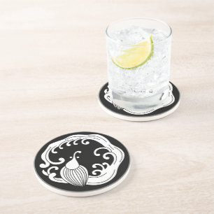 Cirkel van regenachtige draak zandsteen onderzetter