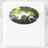 Cirkel van roodbaarzen in het nationale park Redwo Ovale Sticker (Tas)