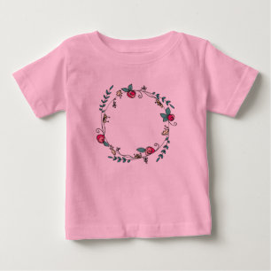 Cirkel van rozenknoppen op roze Tutu