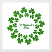 Cirkel van schamrocks; vensterkoeling raamsticker (Vel)