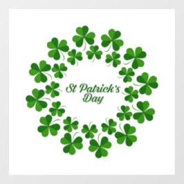 Cirkel van schamrocks; vensterkoeling raamsticker