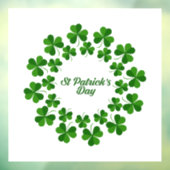 Cirkel van schamrocks; vensterkoeling raamsticker (Vel 3)