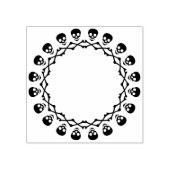 Cirkel van schedels, kunstzegel van het silhouet rubberstempel (Afrduk)