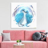 *~* Cirkel van Tortelduifjes AP54 Art Winter Canvas Afdruk (Insitu (Woonkamer))