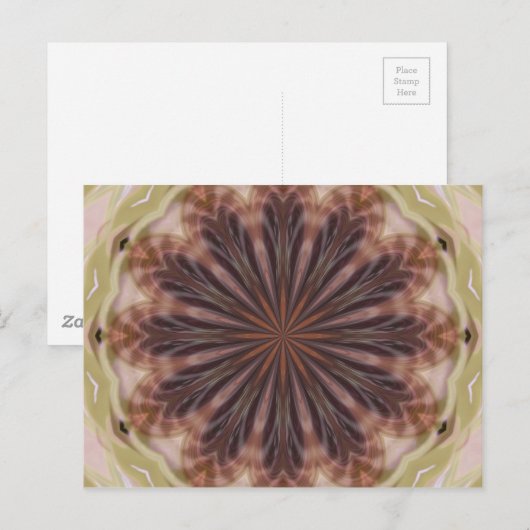 Cirkel van veren briefkaart (Voorkant / Achterkant)