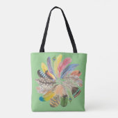Cirkel van veren tote bag (Achterkant)