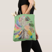 Cirkel van veren tote bag (Dichtbij)