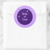 Cirkel van vertrouwen ronde sticker (Tas)