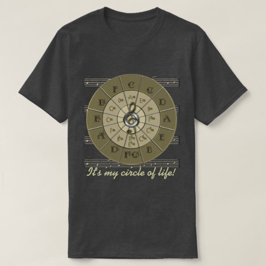 Cirkel van vijf deco Gold T-shirt (Design voorkant)