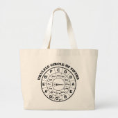 Cirkel van vijf grote tote bag (Voorkant)