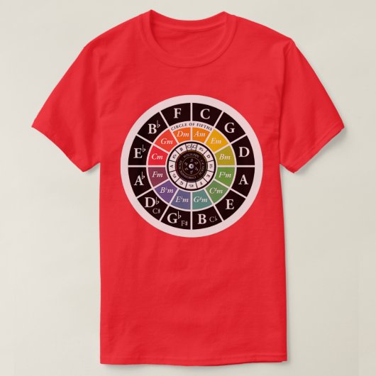Cirkel van vijf pitch Pipe Art Chromatic Tuner CC T-shirt (Design voorkant)