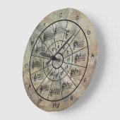 Cirkel van vijf stenen textuurmuzikanten grote klok (Hoek)