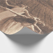 Cirkel van Vintage vrouwen die dansen Cadeaupapier (Hoek)