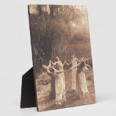 Cirkel van Vintage vrouwen die dansen Fotoplaat (Zijkant)