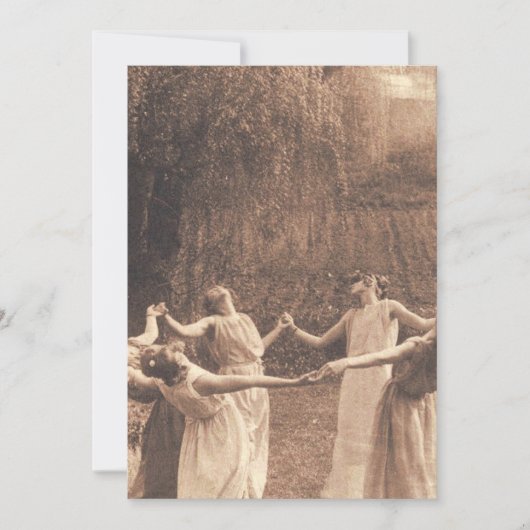 Cirkel van Vintage vrouwen die dansen Kaart (Voorkant)