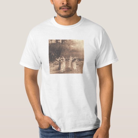 Cirkel van Vintage vrouwen die dansen T-shirt (Voorkant)