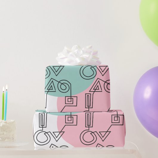 Cirkel van vormen cadeaupapier (Feestgeschenken)