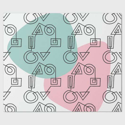 Cirkel van vormen cadeaupapier (Vlak)