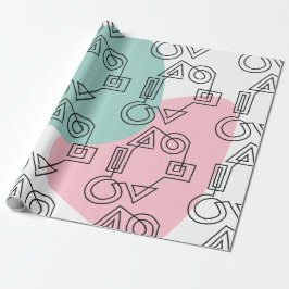 Cirkel van vormen cadeaupapier