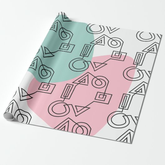 Cirkel van vormen cadeaupapier (Uitgerold)