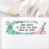 Cirkel van vormen etiket (Insitu)