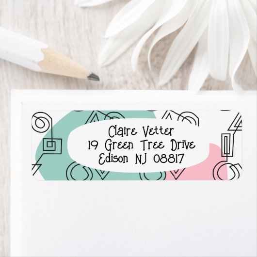 Cirkel van vormen etiket (Insitu)