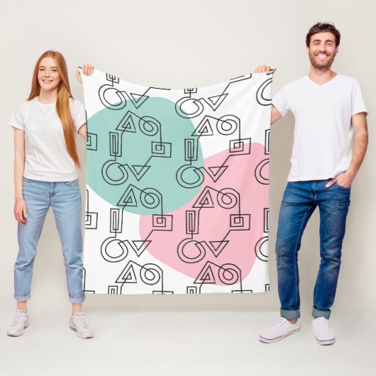 Cirkel van vormen fleece deken (In situ)