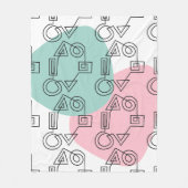 Cirkel van vormen fleece deken (Voorkant)