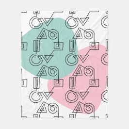 Cirkel van vormen fleece deken