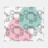 Cirkel van vormen fleece deken (Voorkant (Horizontaal))