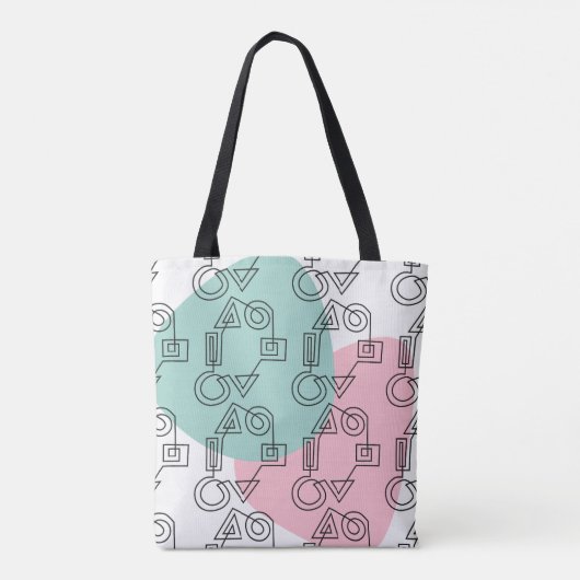 Cirkel van vormen tote bag (Achterkant)