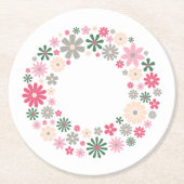 Cirkel van vreugde ronde kartonnen onderzetter (Voorkant)