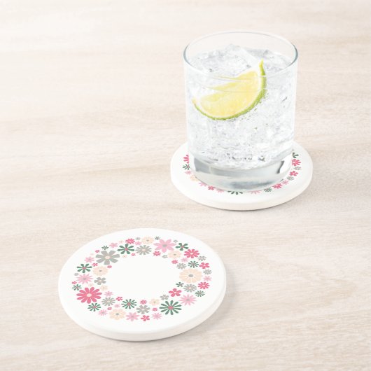 Cirkel van vreugde zandsteen onderzetter (Zijkant)