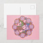 Cirkel van vrouwelijke genade briefkaart (Voorkant / Achterkant)