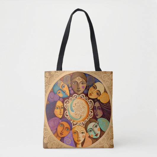 Cirkel van vrouwen tote bag (Voorkant)